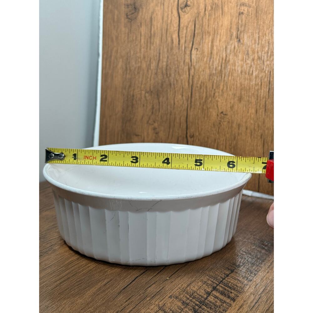 Corning Ware French White 6 In 24oz 725ml Baking Dish No Lid - Picture 3 of 4